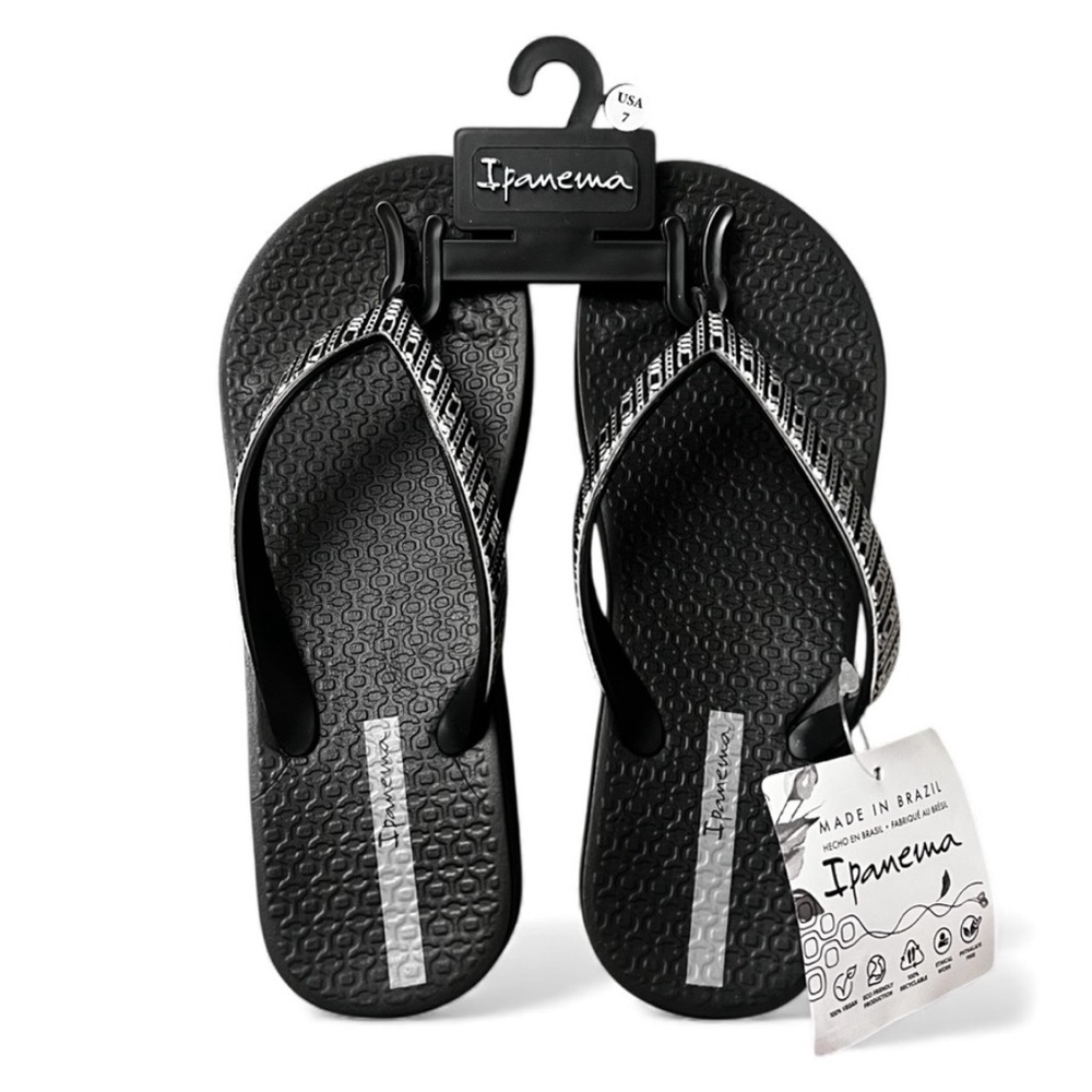 IPANEMA Mesh VIII Platform Womens Black Grey AG669 Size 6 Made in Brazil